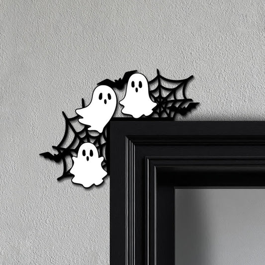 Halloween Door Corner Decoration With Playful Character