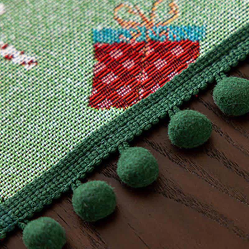 Santa Tree Gift Tablecloth For Festive Charm