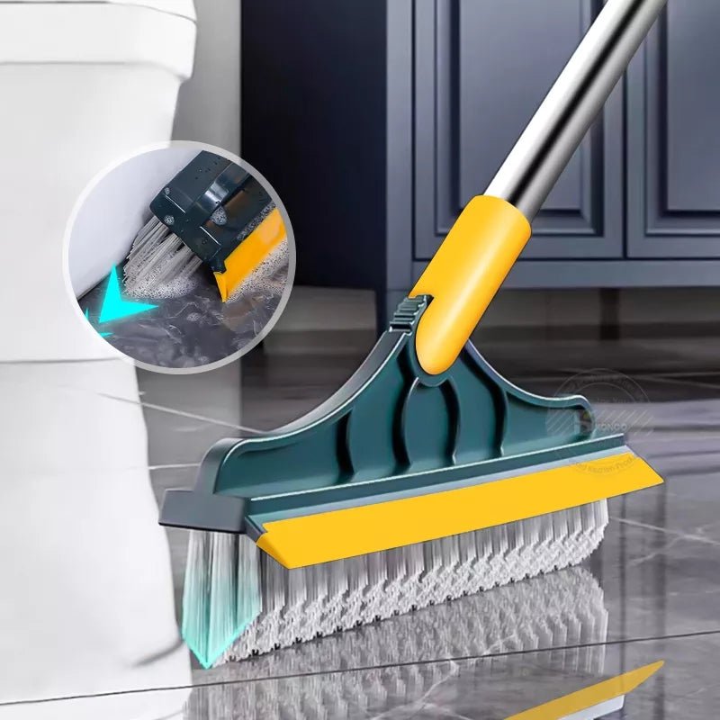 2-In-1 Rotating Floor Scrub Brush for Easy Cleaning