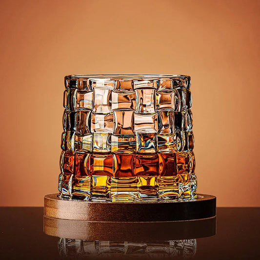 Crystal Whiskey Glasses Set with Coaster