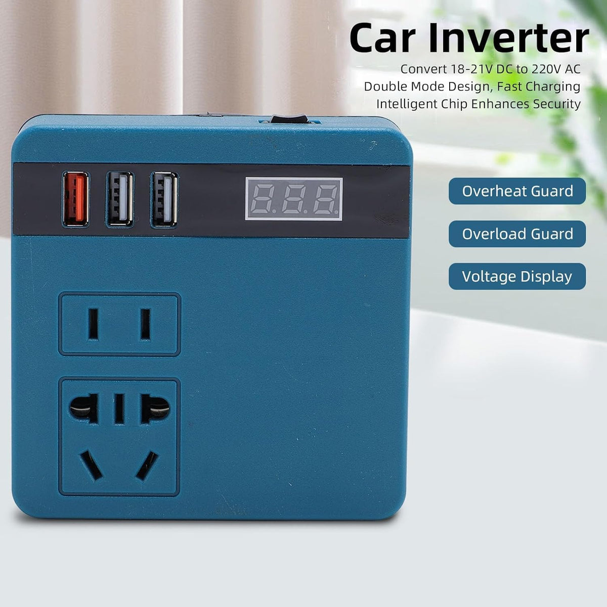 Invertor cu baterie litiu de 120W – alimentare portabilă de rezervă