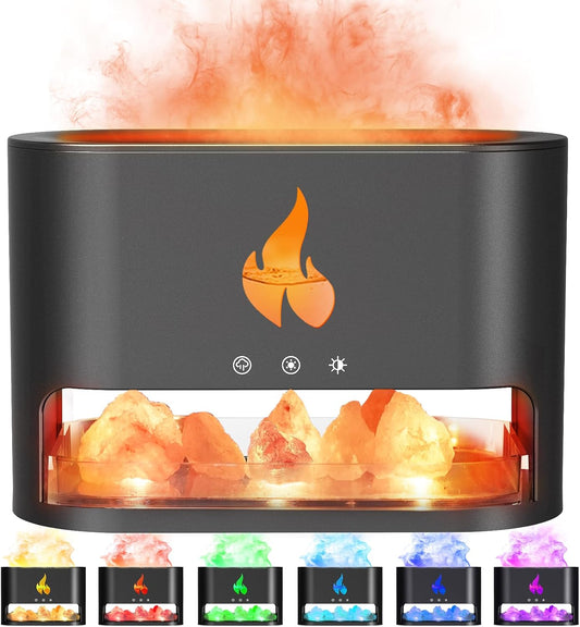 Himalayan Salt Fireplace Lamp For Cozy Glow