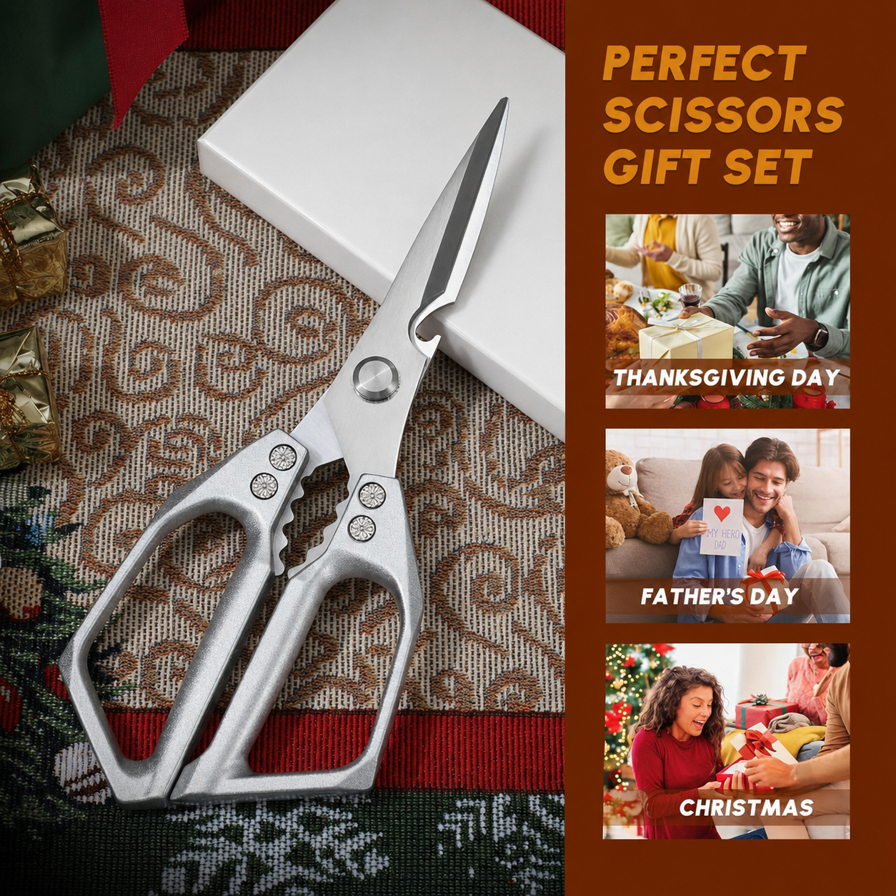 Stainless Kitchen Scissors For Effortless Prep