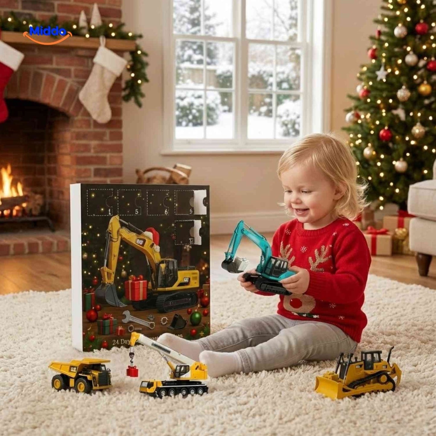 Baumaschinen-Adventskalender für tägliche Entdeckungen