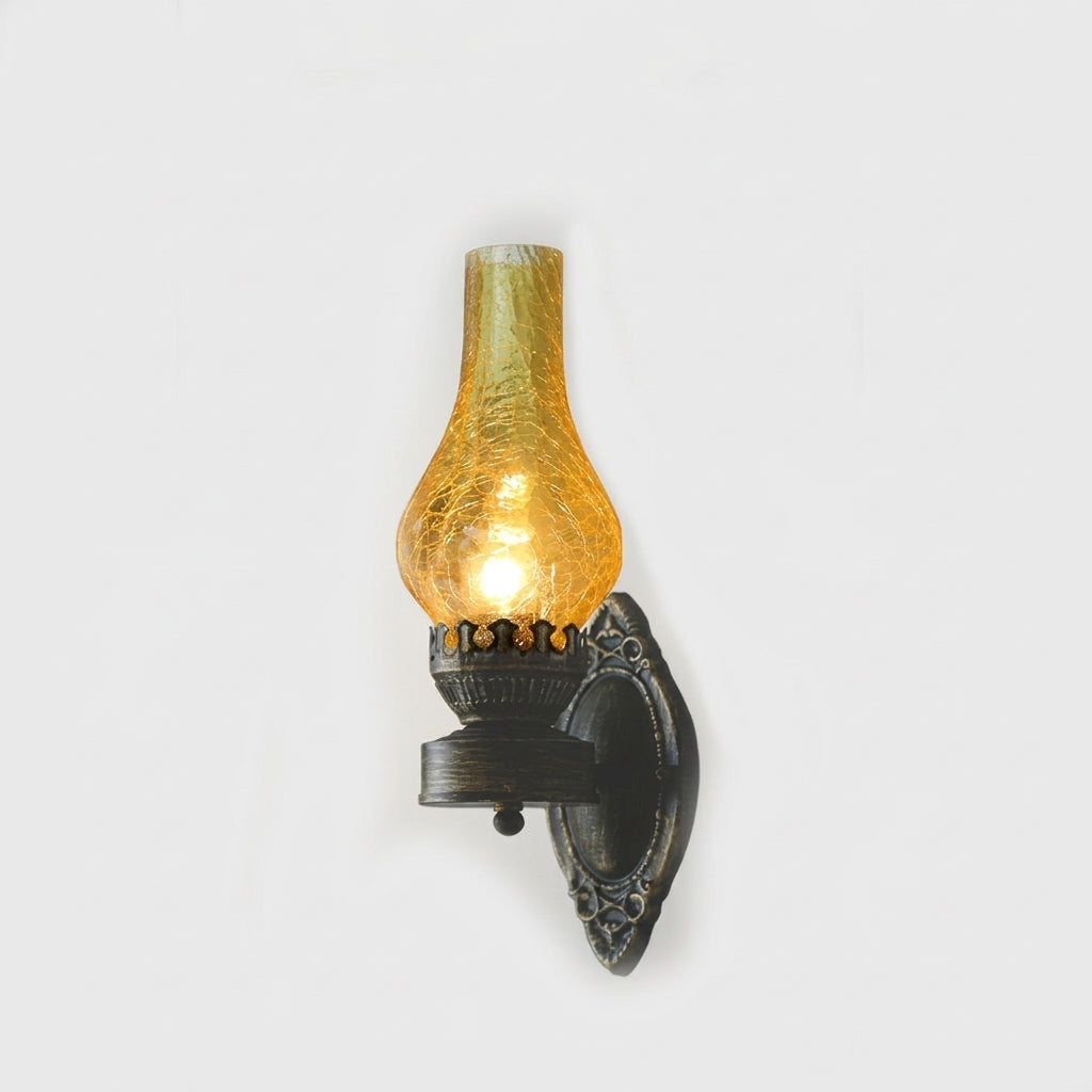 LISTINGOPT::kovosis::1-hode-veggmontering-lampe-antikk-kjerosene-jern-veggbelysning-med-glass-skjerm-i-bronse-norvo::04-closeup