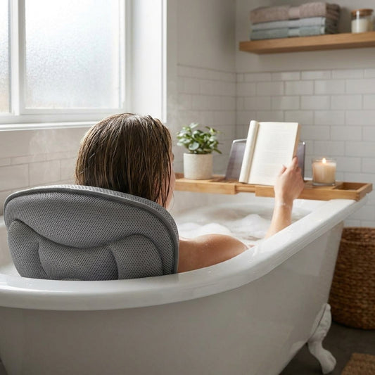 LISTINGOPT::kovosis::1pc-luxury-bath-pillow-with-3d-air-mesh-secure-suction-neckback-support-machine-washable-homespa-use::02-inuse