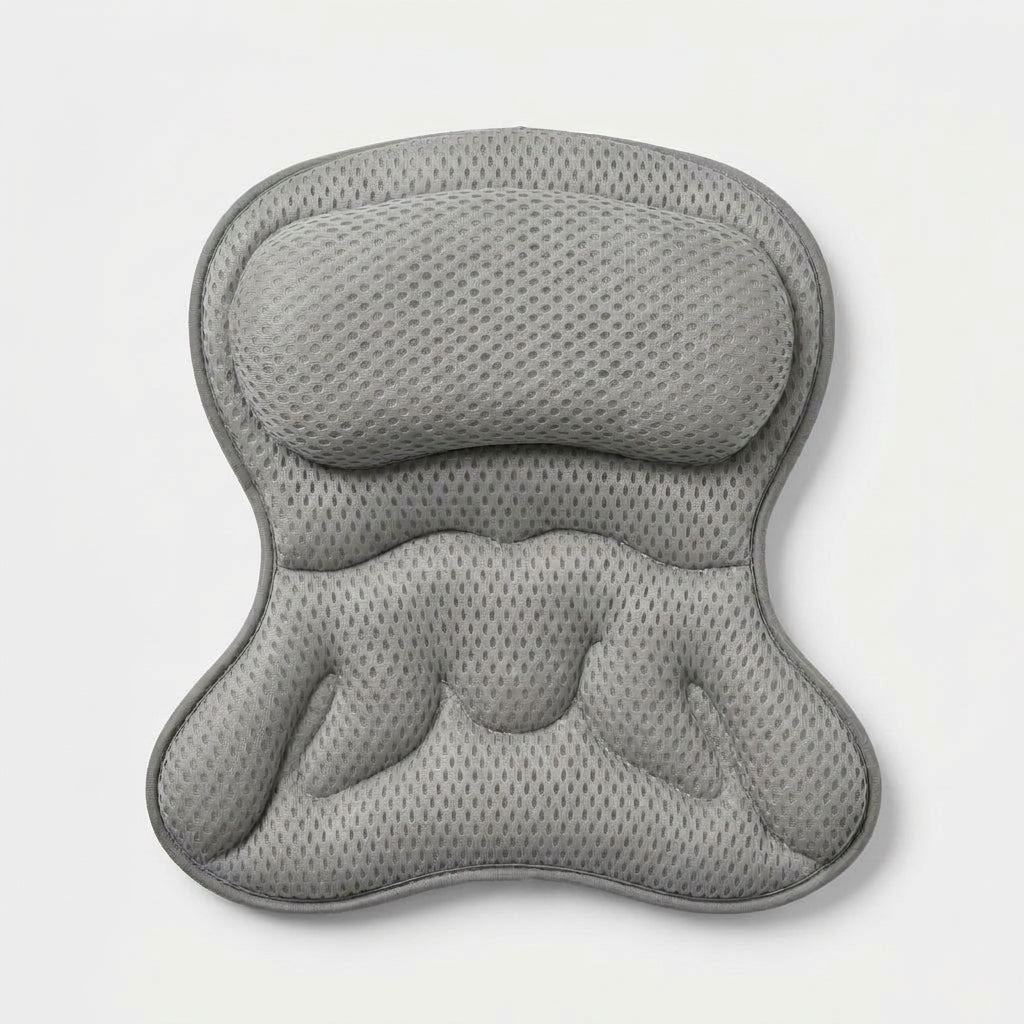 LISTINGOPT::kovosis::1pc-luxury-bath-pillow-with-3d-air-mesh-secure-suction-neckback-support-machine-washable-homespa-use::color-grey