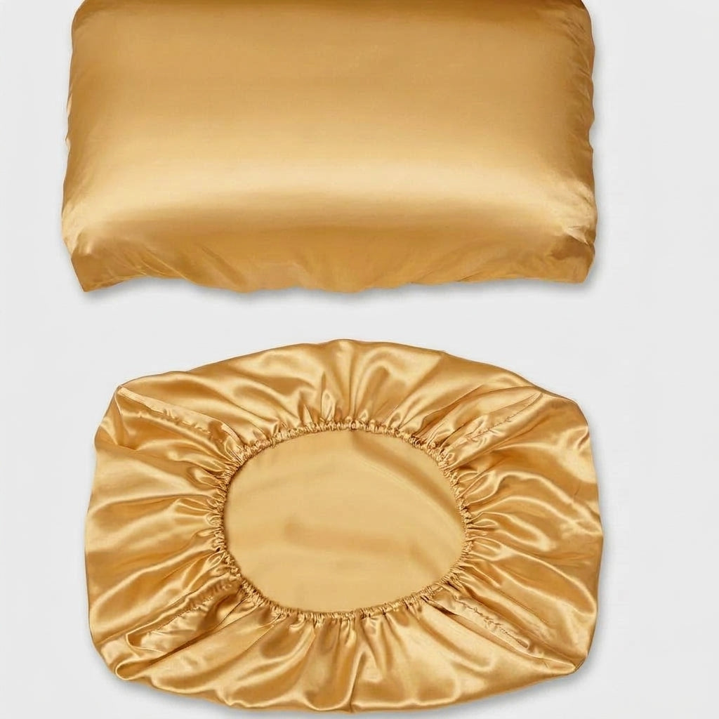 LISTINGOPT::kovosis::1pc-luxury-satin-pillowcase-elegant-red-pink-green-purple-yellow-teal-golden-brown-orange-navy-burgundy::color-golden