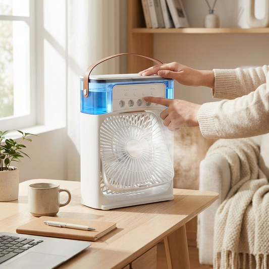 LISTINGOPT::kovosis::3-in-1-fan-air-conditioner-humidifier-cool-ambience::02-inuse