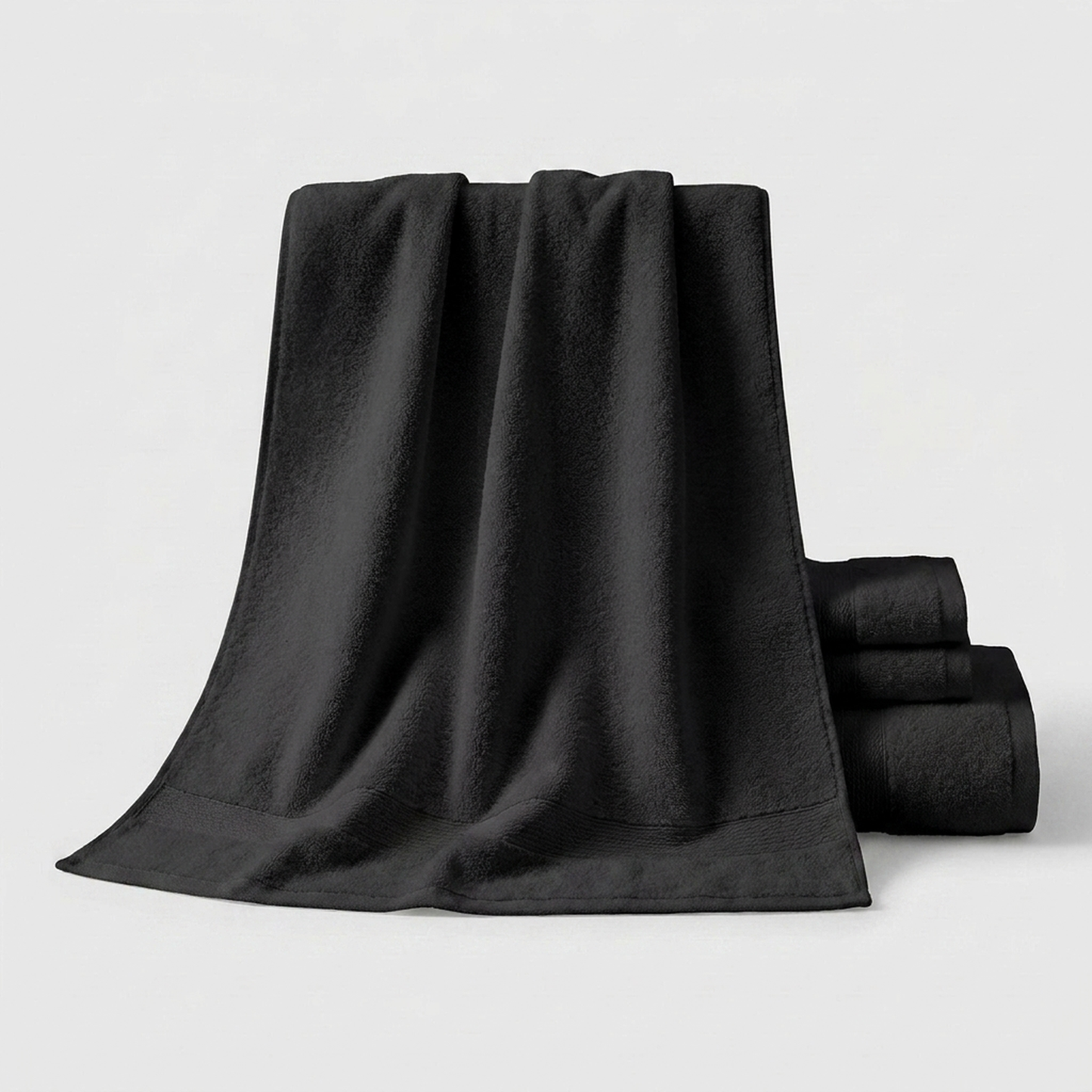 LISTINGOPT::kovosis::8-piece-cotton-towel-set-for-hotel-comfort::color-black