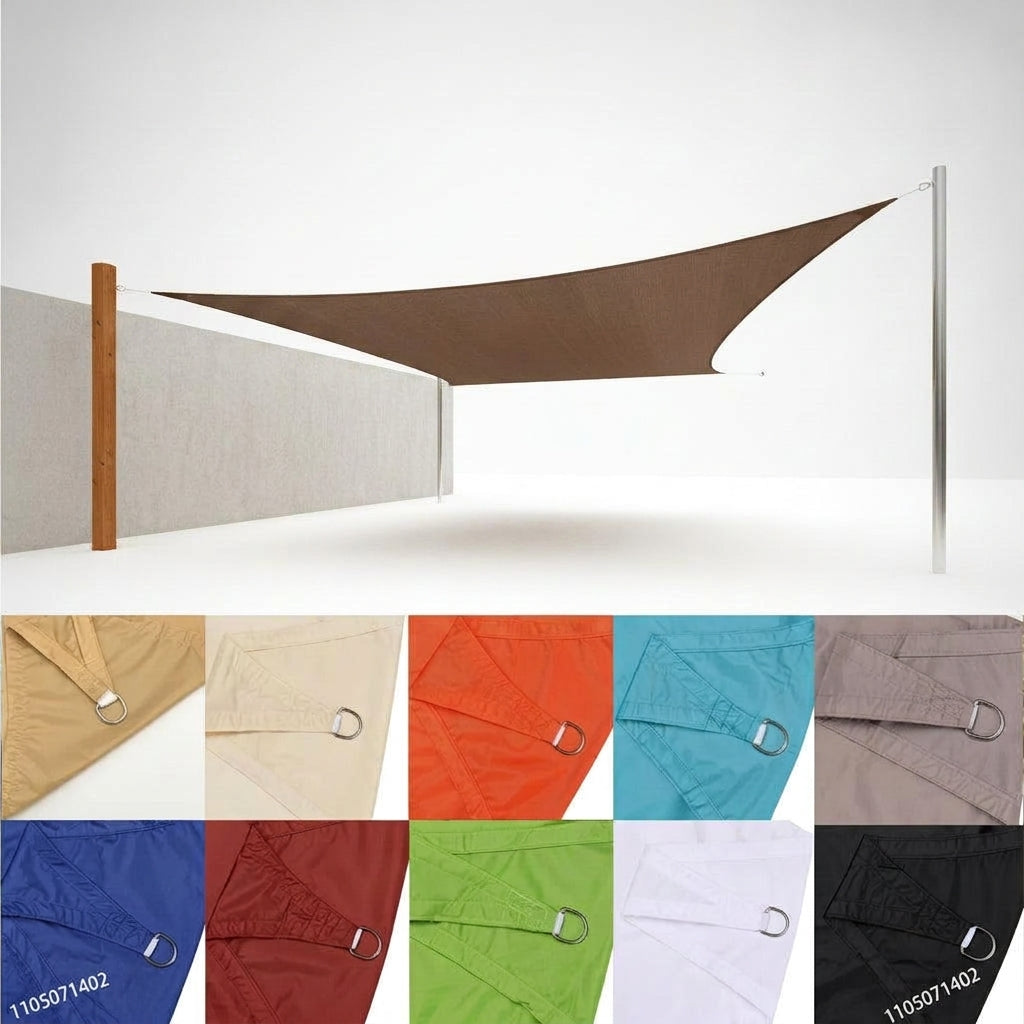 LISTINGOPT::kovosis::95-uv-block-waterproof-sun-shade-sail-high-density-breathable-canopy-for-patio-garden-pool-backyard-windproof-with-stainless::color-coffee