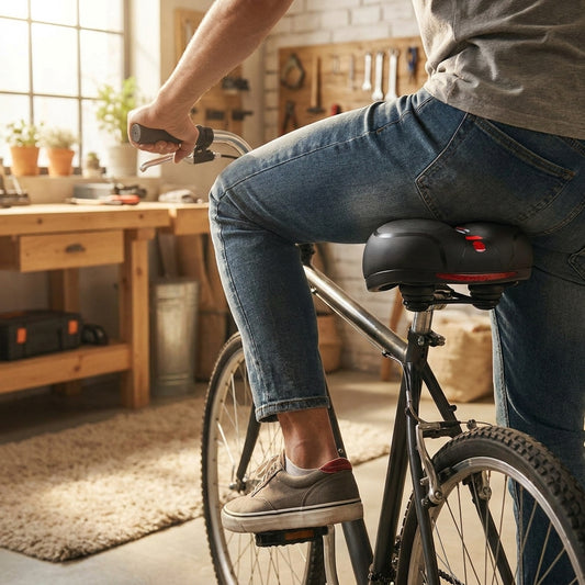 LISTINGOPT::kovosis::bike-seat-with-gel-cushion-and-shock-absorption::02-inuse