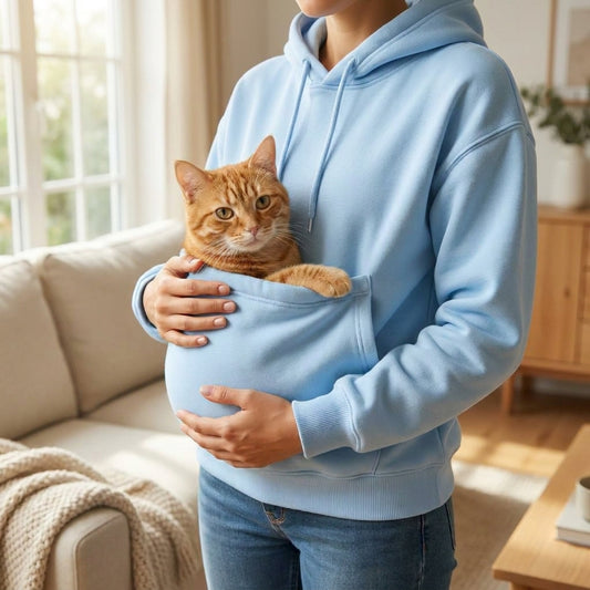 LISTINGOPT::kovosis::cat-pet-kangaroo-pocket-hoodie-sweatershirts-for-women-plus-size-solid-color-autumn-winter-casual-loose-pullover-for-men-women::02-inuse
