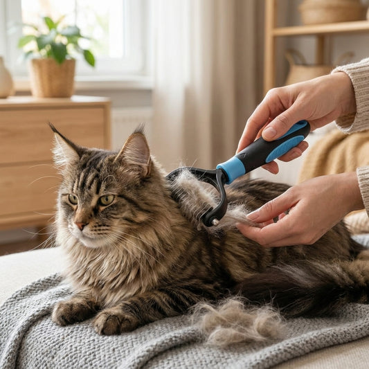 LISTINGOPT::kovosis::groommaster-pro-dual-sided-deshedding-brush-for-dogs-cats::02-inuse