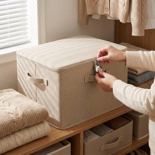 LISTINGOPT::kovosis::lockable-clothing-storage-box-for-clutter-free-closets-1::02-inuse