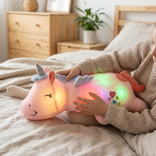 LISTINGOPT::kovosis::lunacorn-leuchtendes-einhorn-kuscheliger-pluschfreund-regenbogen-leds-perfektes-geschenk-fur-kinder::02-inuse