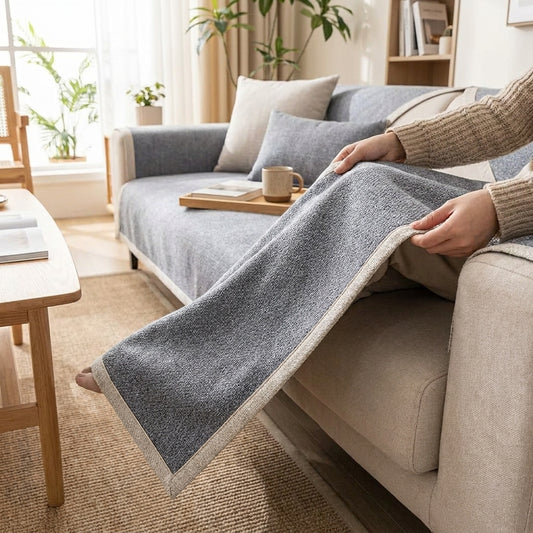 LISTINGOPT::kovosis::naturweft-non-slip-cotton-linen-sofa-throw-blanket-designed-for-all-season-comfort-furniture-protection-and-stylish-living-room-enhancement::02-inuse