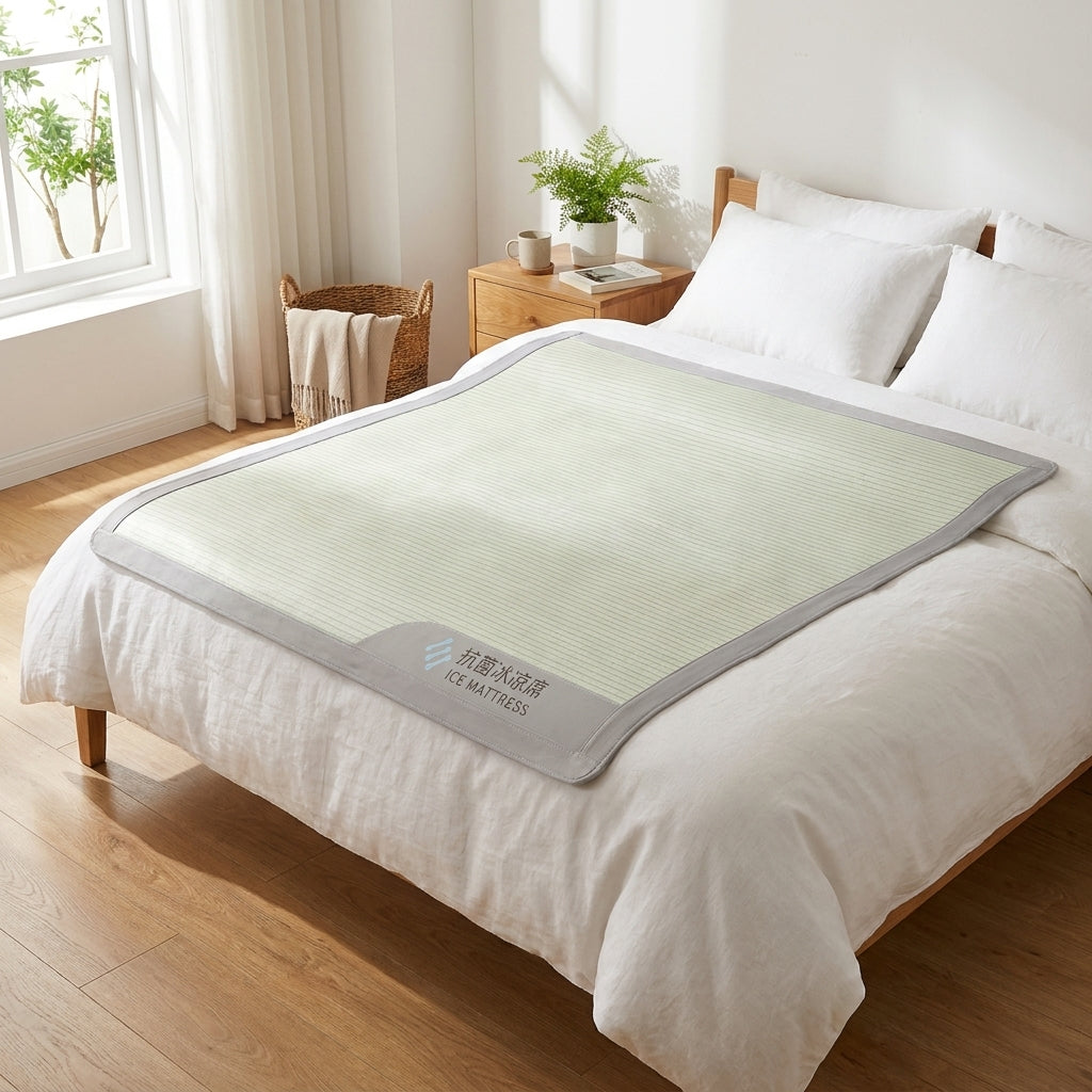 LISTINGOPT::kovosis::new-summer-ice-silk-cool-mat-bed-sheet-set-machine-washable-ice-silk-cold-feeling-bed-sheet-a-mat-for-sleeping-naked-in-summer::03-lifestyle
