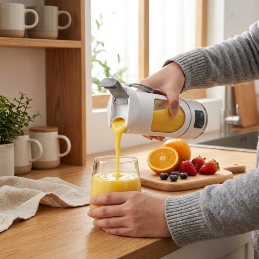 LISTINGOPT::kovosis::portable-usb-rechargeable-blender-juicer-easy-clean-perfect-for-fruit-vegetable-drinks-milkshakes-1014oz-to-1691oz-capacity::02-inuse