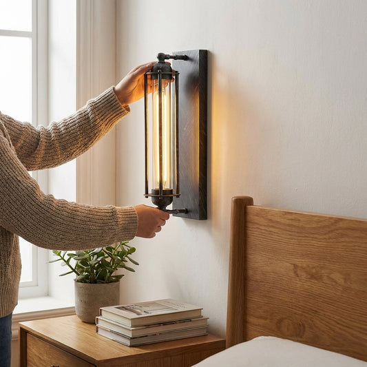 LISTINGOPT::kovosis::regalight-vintage-led-wall-light-with-warm-ambient-glow-and-classic-metal-design-for-cozy-elegant-interior-wall-illumination::02-inuse