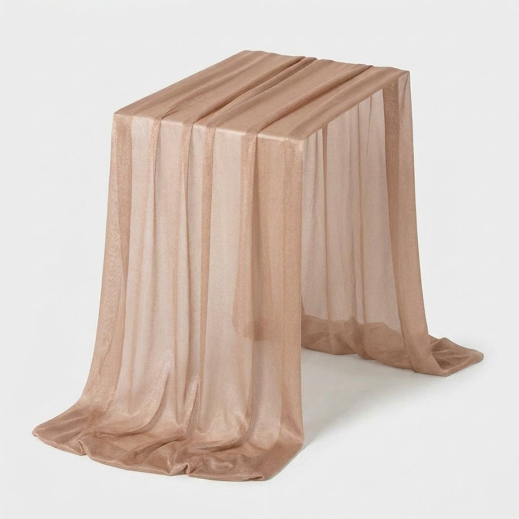 LISTINGOPT::kovosis::table-runner-luxury-sheer-for-wedding-rustic-boho-party-bridal-shower-birthday-christmas-decorations::color-beige-pink
