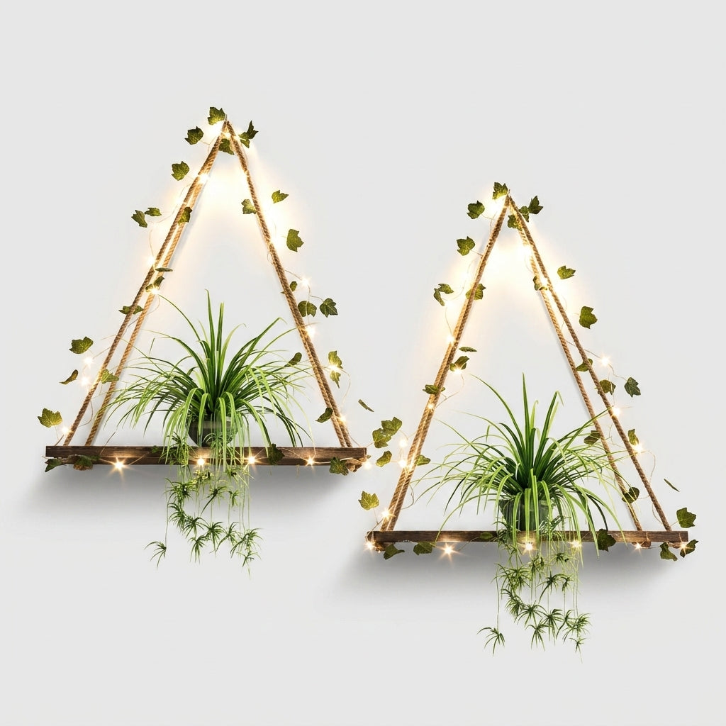 LISTINGOPT::kovosis::wood-shelf-with-leaf-hanging-decoration-led-shelf-decor-aesthetic-room-decor-floating-shelves-wall-display-stand-for-living-room::04-closeup