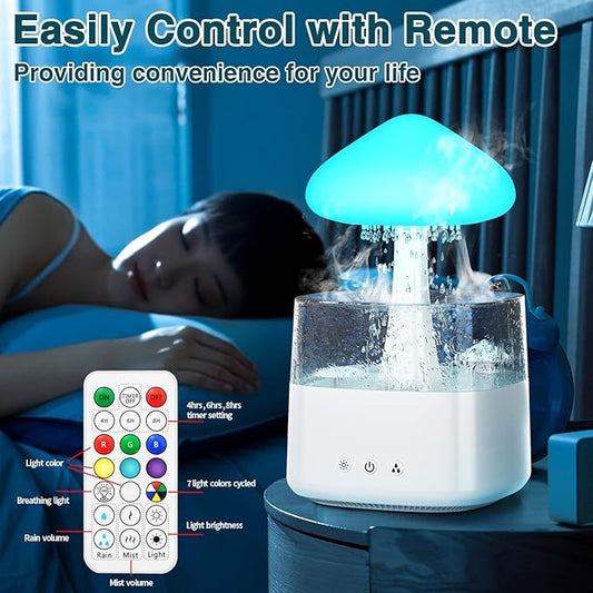 Mushroom Waterfall Lamp for Calming Ambience