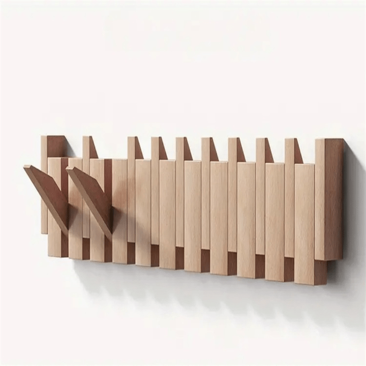 Piano-Style Wall Coat Rack – Functional Wall Art