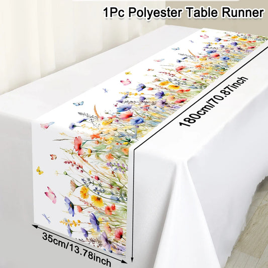 Chemin de table Fée aux tulipes de printemps, décoration de table de cuisine printemps-été pour intérieur, extérieur, maison, fête de vacances