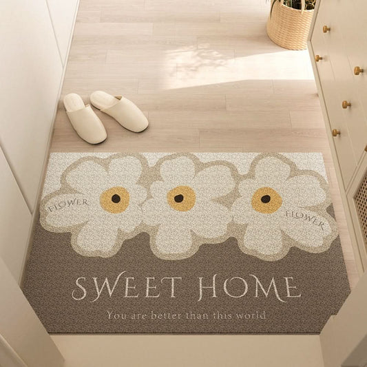 Washable Indoor Doormat - Floral PVC