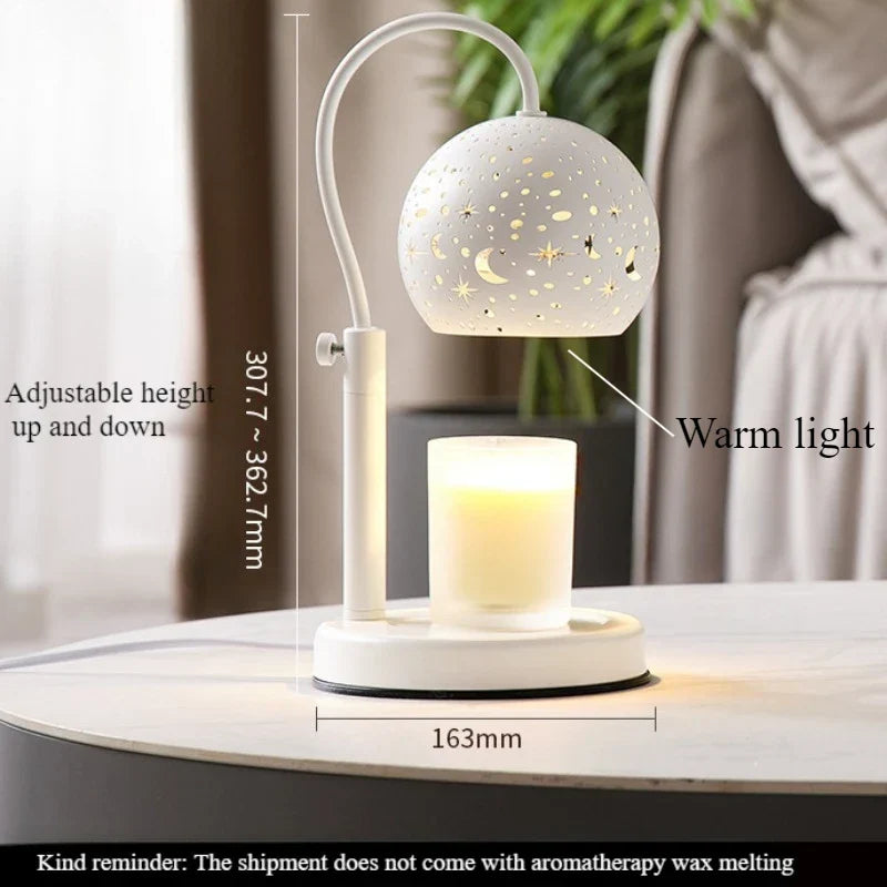 Celestial Candle Warmer Lamp With Starry Glow