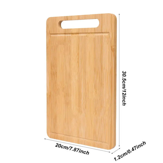 Thick Bamboo Wooden Cutting Board | Multipurpose Kitchen Chopping & Serving Board