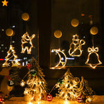 Santa Snowman Cup Lights for Festive Windows