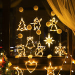 Santa Snowman Cup Lights for Festive Windows