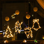 Santa Snowman Cup Lights for Festive Windows