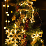 Santa Snowman Cup Lights for Festive Windows