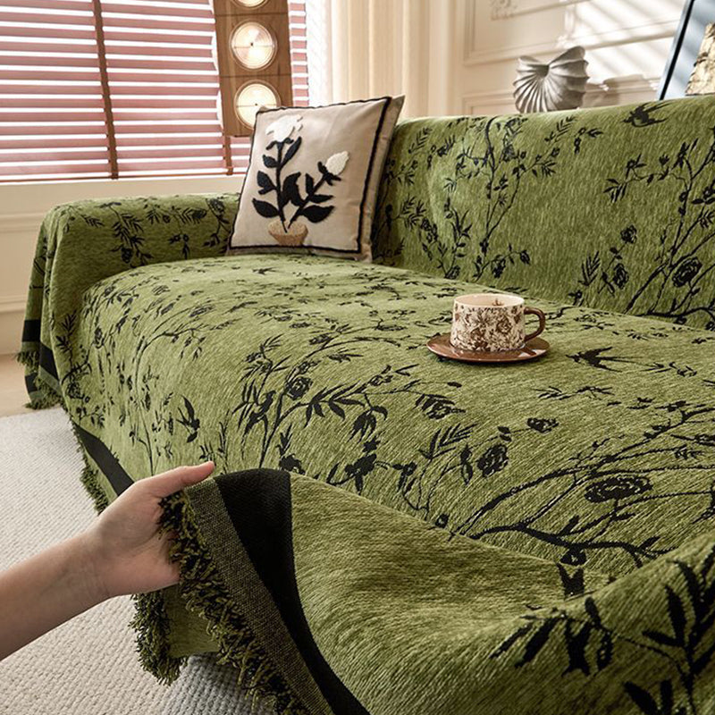 Chenille-Sofahusse für kunstvollen Schutz