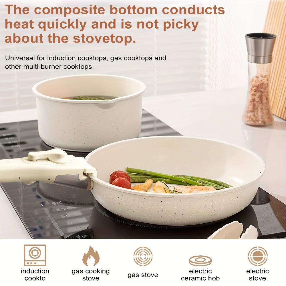 Ceramic Pan Set For Space-Saving Cooking