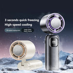 Turbo Handheld Fan With Instant Ice Cooling