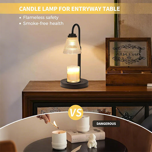 Lotus Candle Warmer Lamp for Flame-Free Ambience