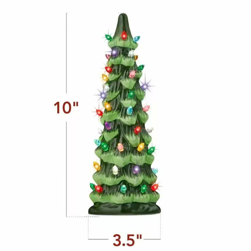 Ceramic Christmas Tree Light With Festive Glow
