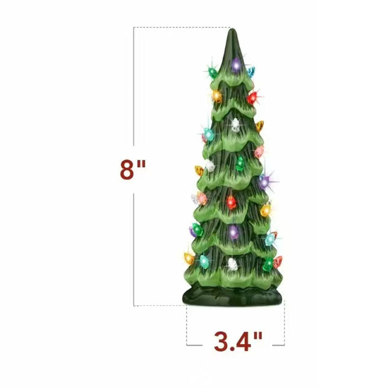 Ceramic Christmas Tree Light With Festive Glow