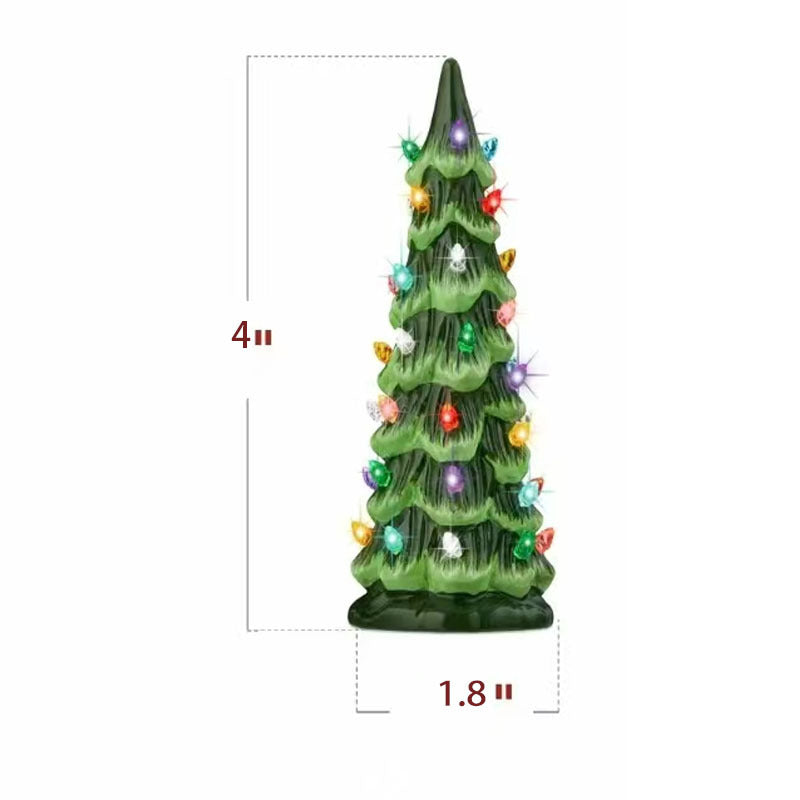 Ceramic Christmas Tree Light With Festive Glow