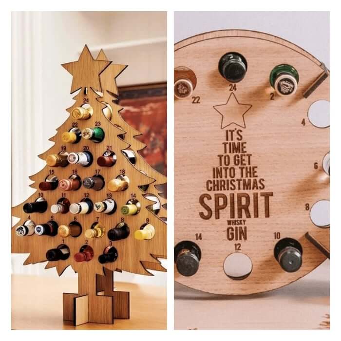 Wooden Advent Calendar Tree For Festive Surprises
