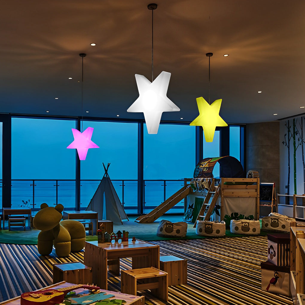Luci ornamentali a stella colorate per un bagliore festivo