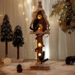 Wooden Christmas Village Table With Cozy Lights