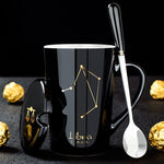 Black Zodiac Ceramic Mug For Cosmic Character