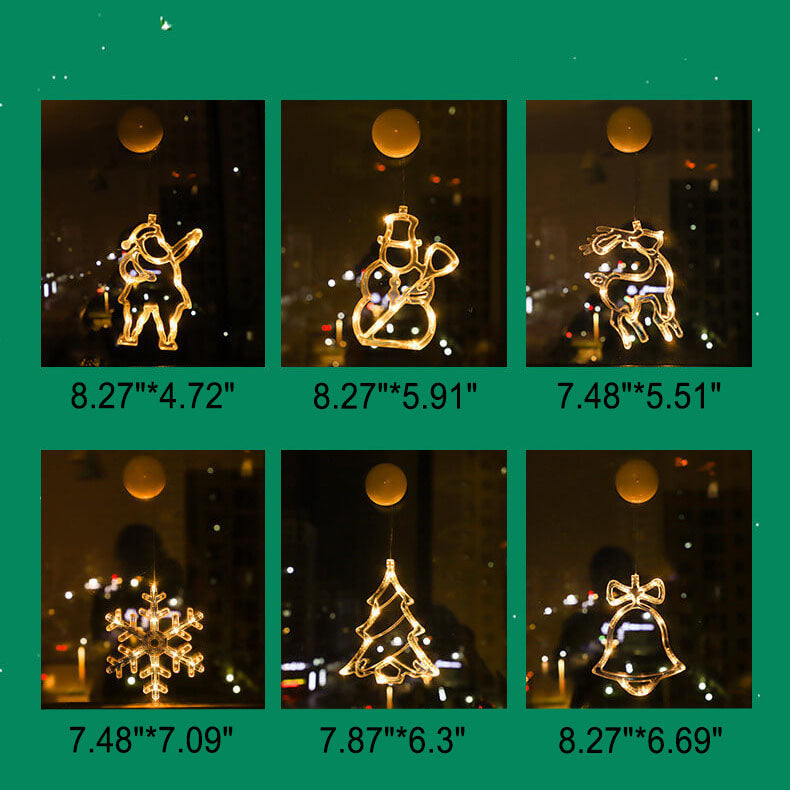 Santa Snowman Cup Lights for Festive Windows