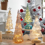 Glass Tower Table Decor With Festive Glow