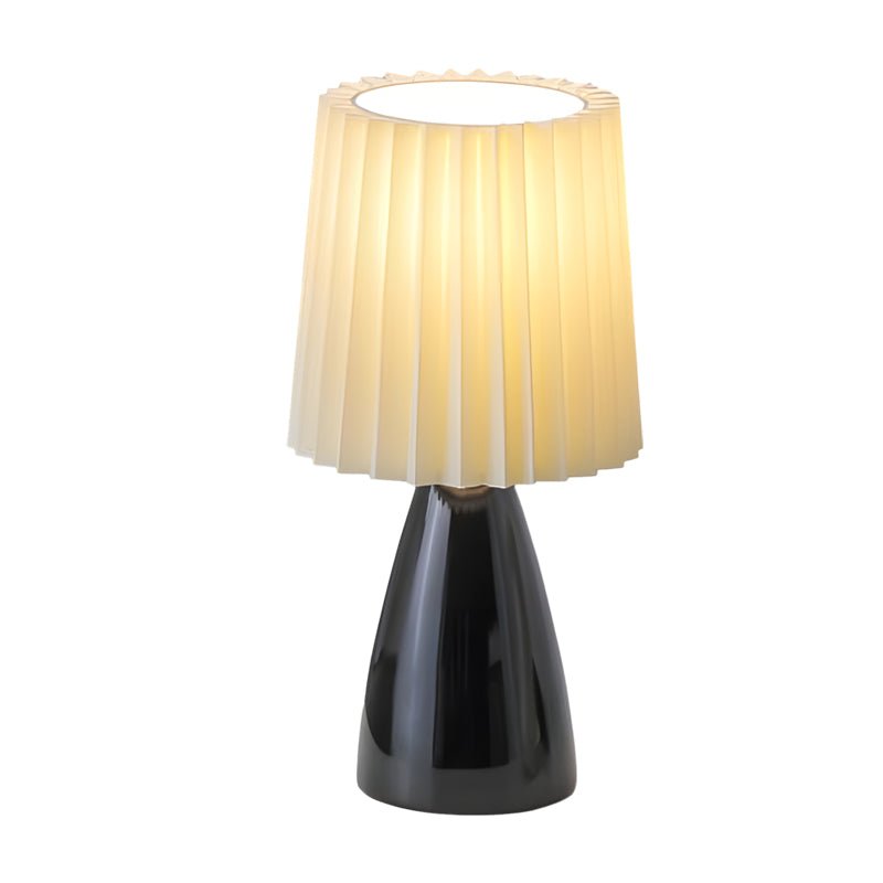 Pleated Glass Table Lamp for Sculptural Glow